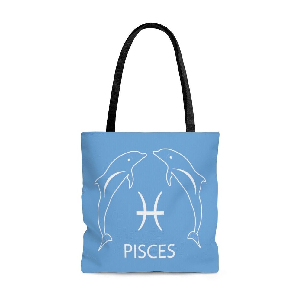 Pisces Zodiac Tote Bag Large Polyester Astrology Gifts Birthday New